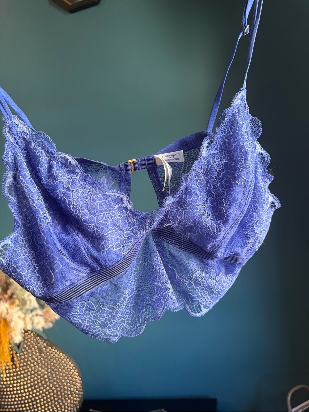 Madewell Lace Bralette in Periwinkle